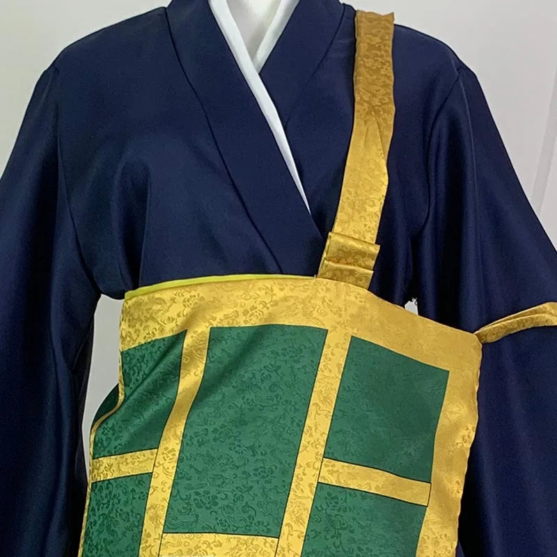 Suguru Geto Cosplay Costume for Men and Women, Kimono-Style Coat, Kasaya, Shirt and Pants with Optional 60 cm Wig for Halloween and Conventions