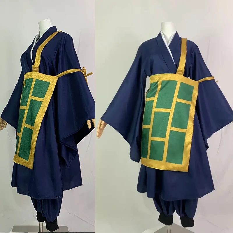 Suguru Geto Cosplay Costume for Men and Women, Kimono-Style Coat, Kasaya, Shirt and Pants with Optional 60 cm Wig for Halloween and Conventions
