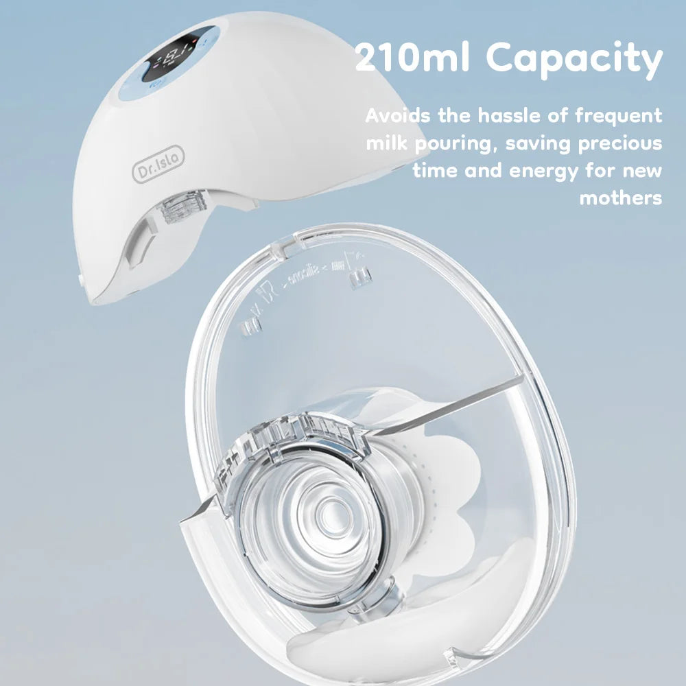 Hands-Free Double Breast Pump Set, MAMIJOY EB46 Wearable Electric Pumps with 4 Modes, 36 Levels, 210 mL Collectors and USB-C Charging