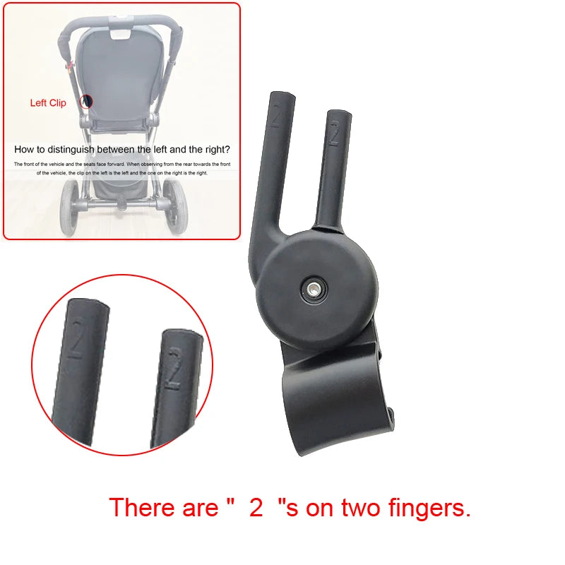 Stroller Canopy Connector Clip Compatible with Cybex Mios 2/3 and Priam 3/4, Adjustable Replacement Sunshade Rod Clamp with Left or Right Options