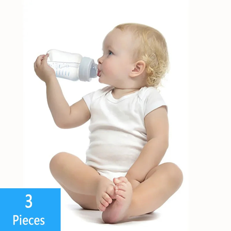 Short Sleeve Baby Bodysuits 3-Pack in 100% Cotton, Solid Color Infant One-Piece Outfits with Envelope Shoulders and Snap Bottoms for Daily Wear