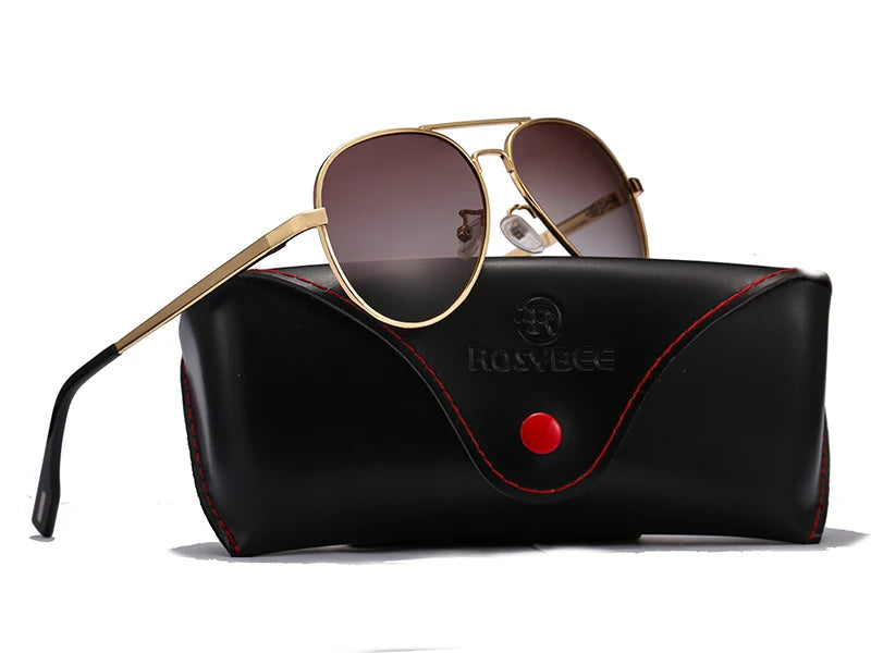 Aviator Polarized Sunglasses for Youth by ROSYBEE, Small 54mm Pilot Shades with Original Case for Older Boys, Girls and Narrow Faces