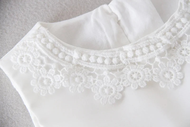 Baby Baptism Gown for Girls with Long Sleeves, Lace Details and Cotton Lining, Dress and Cap Set for Christening and First Birthday Photos