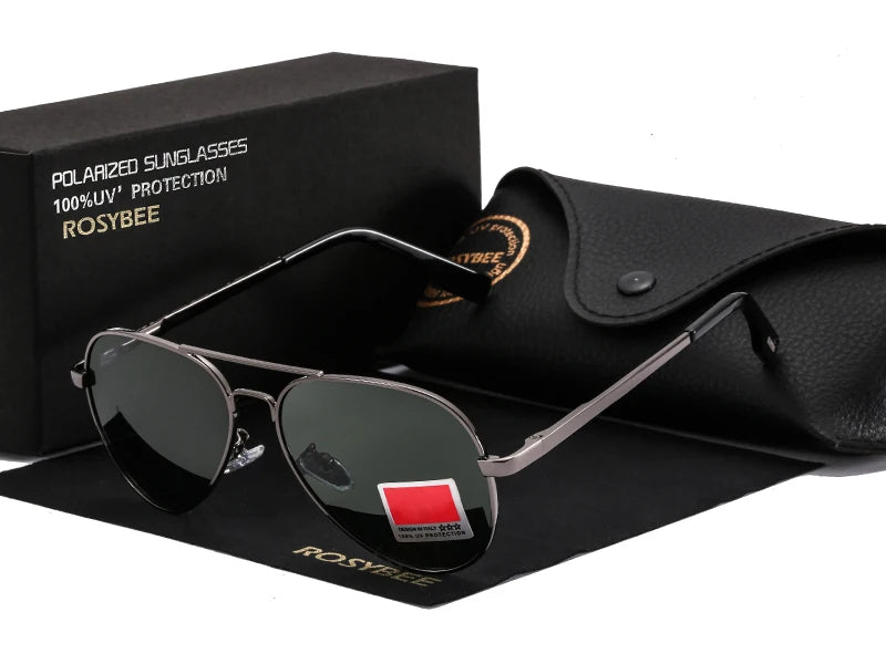 Aviator Polarized Sunglasses for Youth by ROSYBEE, Small 54mm Pilot Shades with Original Case for Older Boys, Girls and Narrow Faces