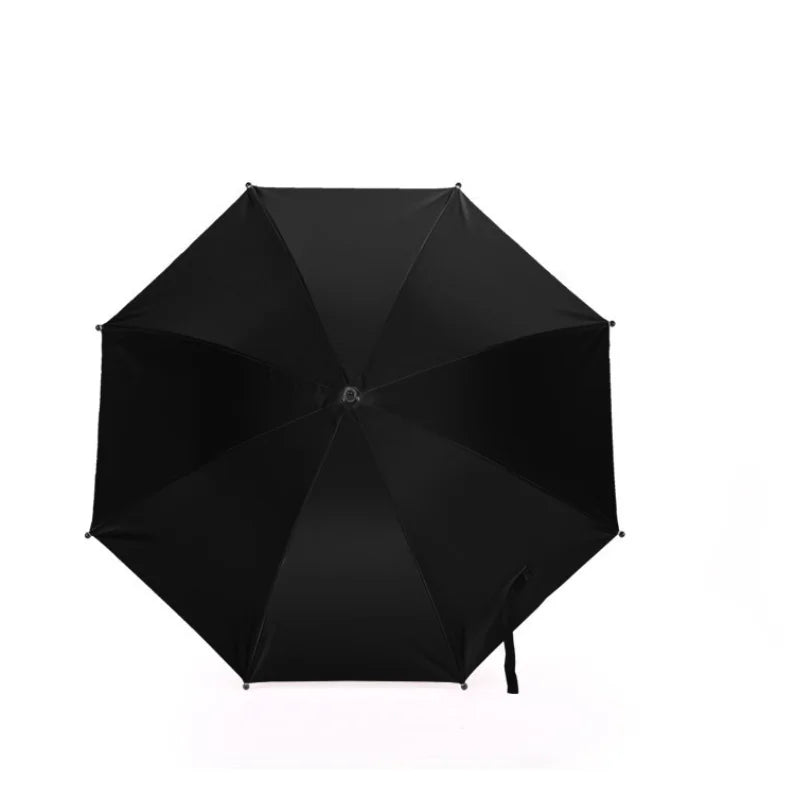 Stroller Sunshade Parasol with Holder, Folding Baby Stroller Umbrella with 8 Steel Ribs and Adjustable Positioning for Outdoor Walks