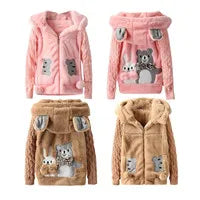Toddler Winter Puffer Coat with Bear Ear Hood, Plush-Look Trim and Front Zipper, Padded Jacket for Boys and Girls Sizes 2T–6T