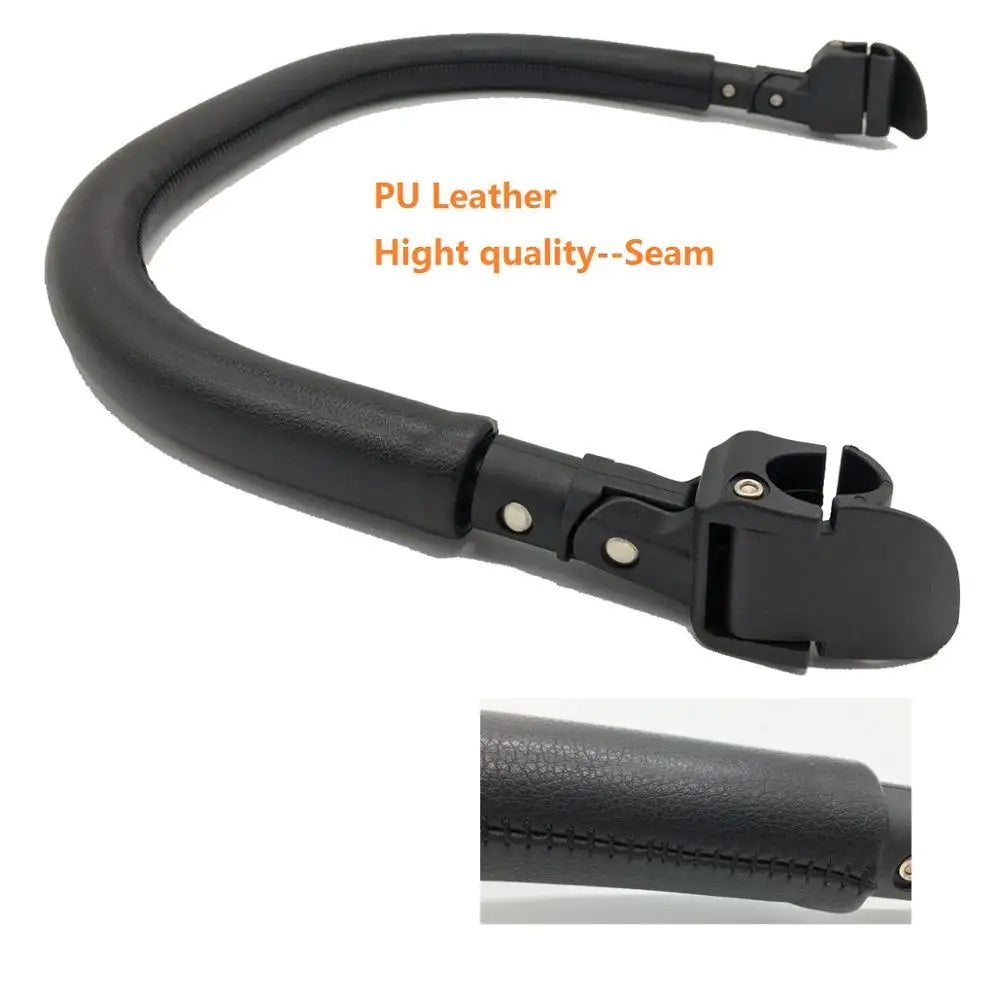 Pushchair Front Bumper Bar for YOYO, YOYO2 and YOYO3 Compatible Frames, MomTan Armrest with Zippered PU Leather, Seamed PU Leather, Rubber or EVA Options