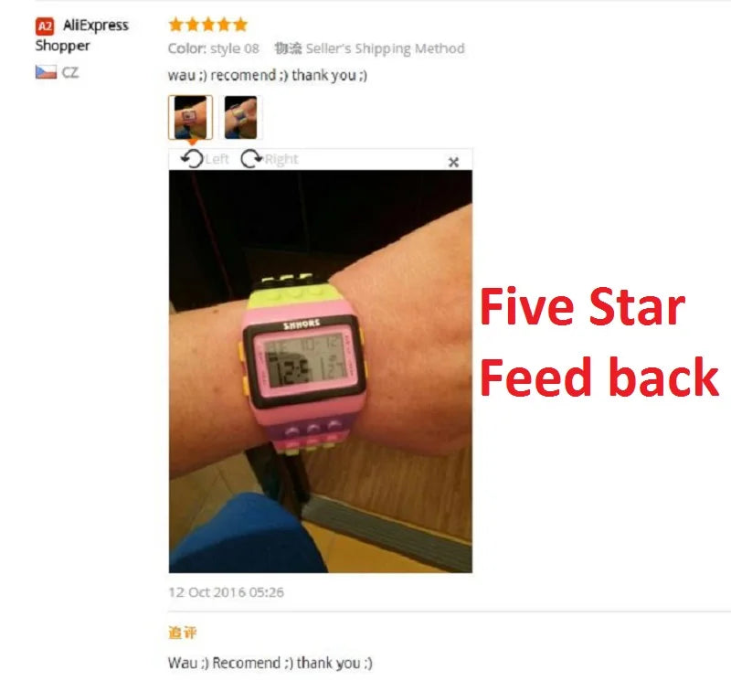 Colorful Link Digital Watch, Kids Block-Inspired Wristwatch with LED Backlight, Adjustable Plastic Band, Alarm, Calendar and Stopwatch for Daily Wear