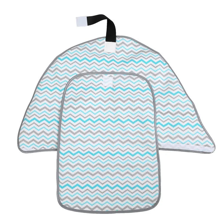 Portable Diaper Changing Mat 64 x 70 cm in Oxford Fabric and Tarpaulin, Waterproof Foldable Baby Change Pad for Diaper Bags and Everyday Outings