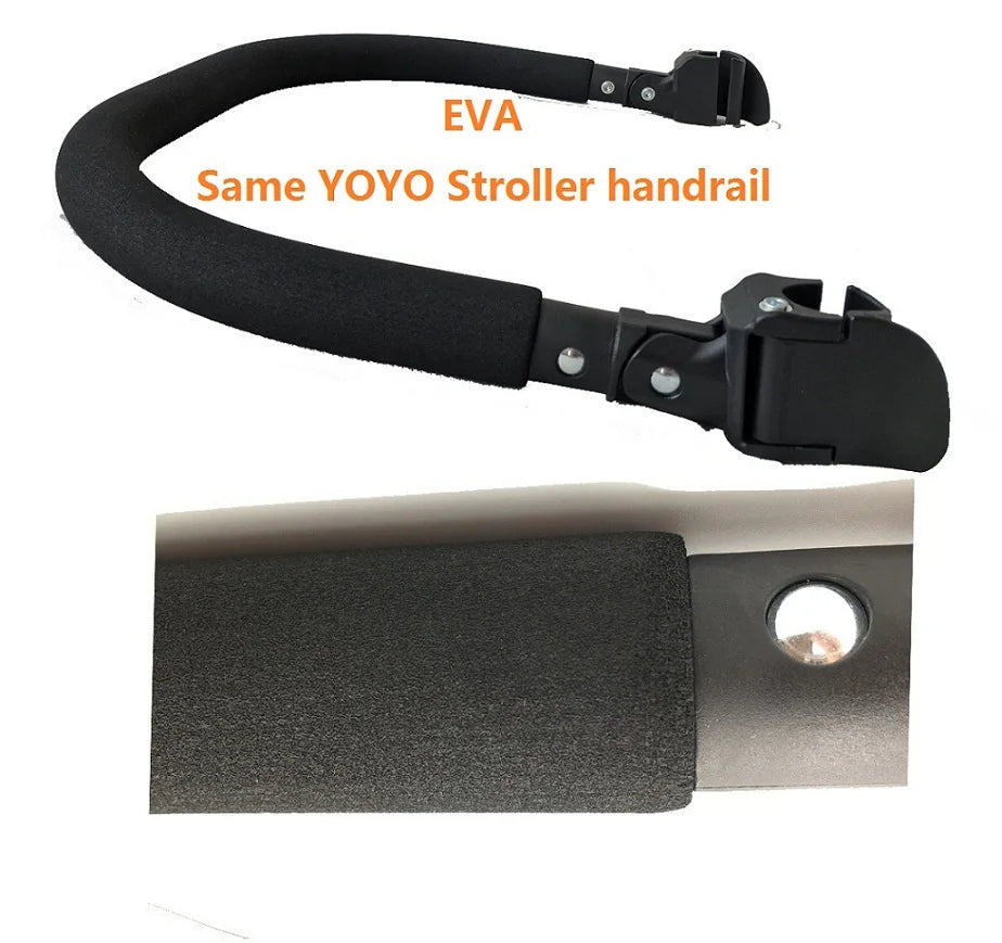 Stroller Bumper Bar Armrest by MomTan for Babyzen YOYO, YOYO 2 and YOYO 3 Frames, PU Leather, EVA or Rubber Surface Options for Pushchairs