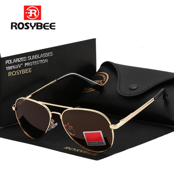 Aviator Polarized Sunglasses for Youth by ROSYBEE, Small 54mm Pilot Shades with Original Case for Older Boys, Girls and Narrow Faces