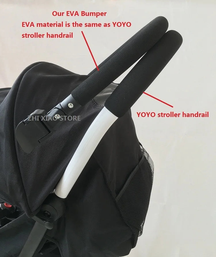 Pushchair Front Bumper Bar for YOYO, YOYO2 and YOYO3 Compatible Frames, MomTan Armrest with Zippered PU Leather, Seamed PU Leather, Rubber or EVA Options