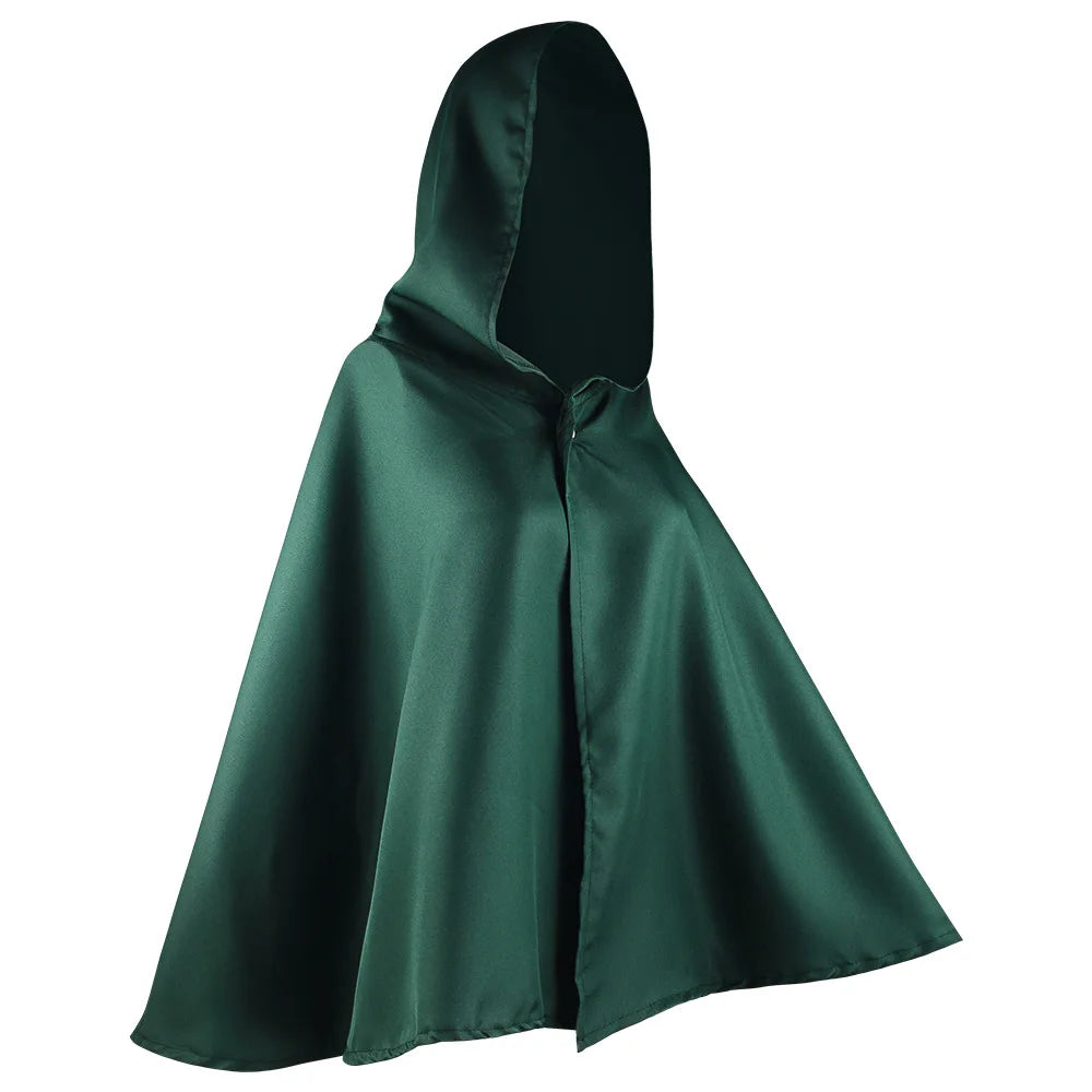 Attack on Titan Cosplay Costume Set with Jacket, Green Cloak, Skirt and Straps, Levi, Mikasa, Eren and Hange Options for Halloween