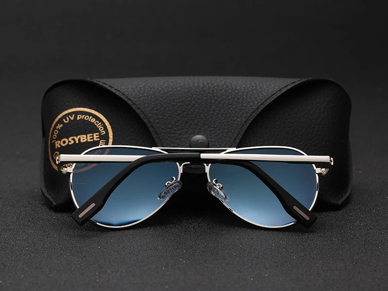 Aviator Polarized Sunglasses for Youth by ROSYBEE, Small 54mm Pilot Shades with Original Case for Older Boys, Girls and Narrow Faces