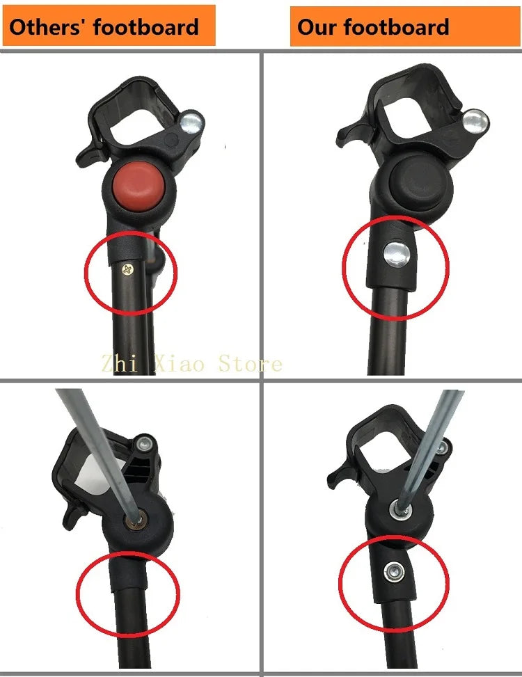 Stroller Armrest and Footrest Set by MomTan, 21 x 32 cm Footboard with PU Leather or EVA Bumper Bar for Compatible YOYO, YOYO2 and YOYO3 Frames