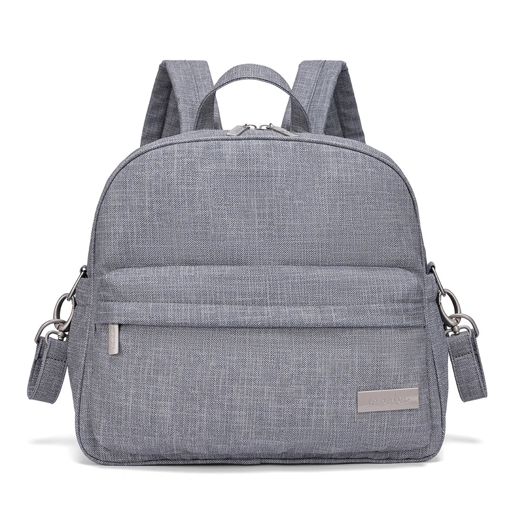 Waterproof Diaper Backpack by SOBOBA | Large Capacity Solid-Color Nappy Changing Bag with Two Straps for Moms and Baby Care Outings