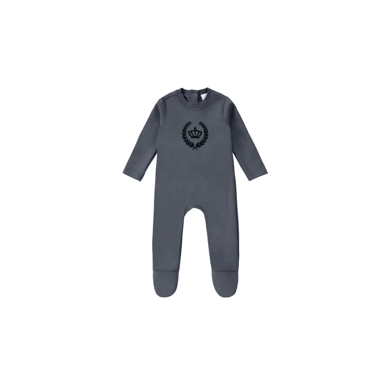Royal Crown Kids Matching Outfits in Cotton Jersey with Velvet Crown Prints, Long-Sleeve Top and Pants or Dress Styles for Sibling Photos