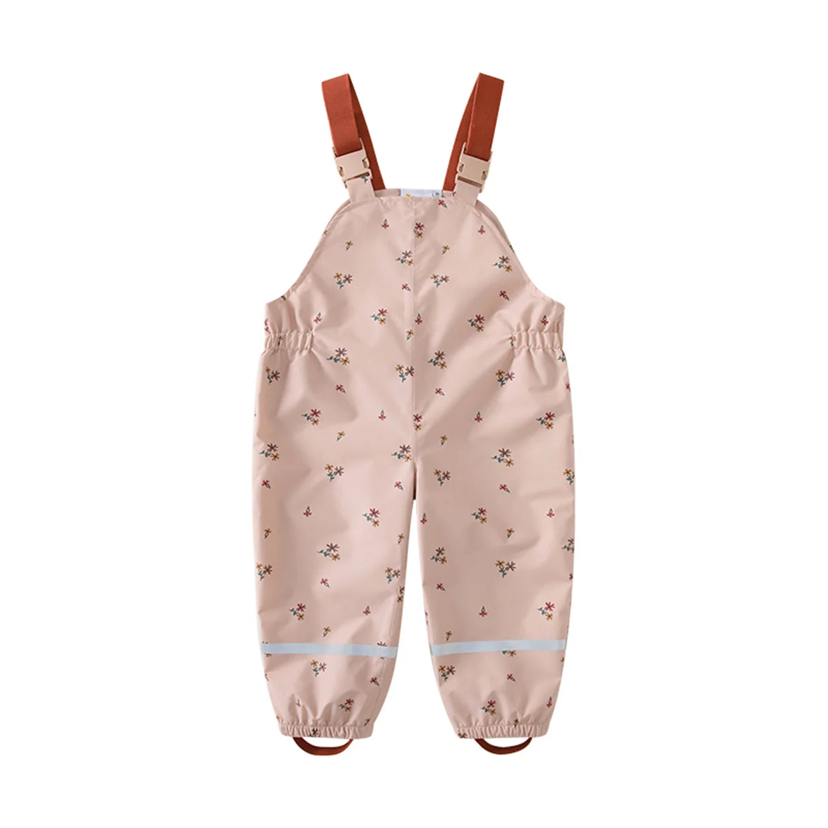 Kids Waterproof Rain Overalls by HONEYKING, Printed Bib Pants with Buckle Shoulder Straps and Elastic Cuffs for Boys and Girls Outdoor Play