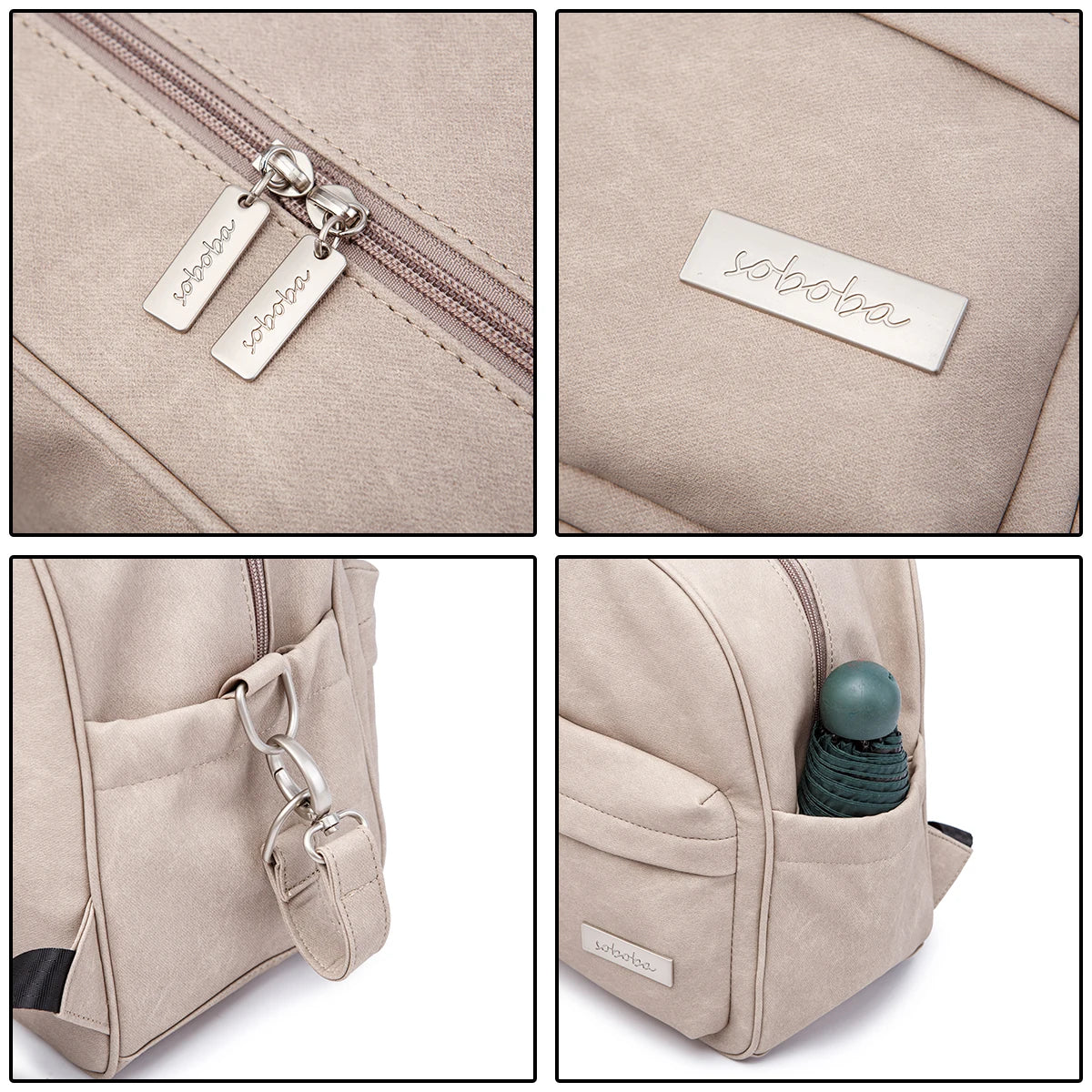 Diaper Backpack for Quick Outings, Lightweight Baby Changing Bag with Front Zip Pocket and Top Handle for Newborn Essentials