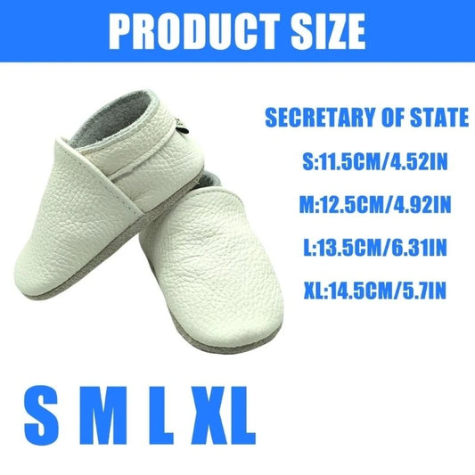 Baby Prewalker Leather Moccasins with Soft Soles, Lightweight Crib Shoes for Infant Boys and Girls, Everyday Outfits and Family Visits, 0-24 Months