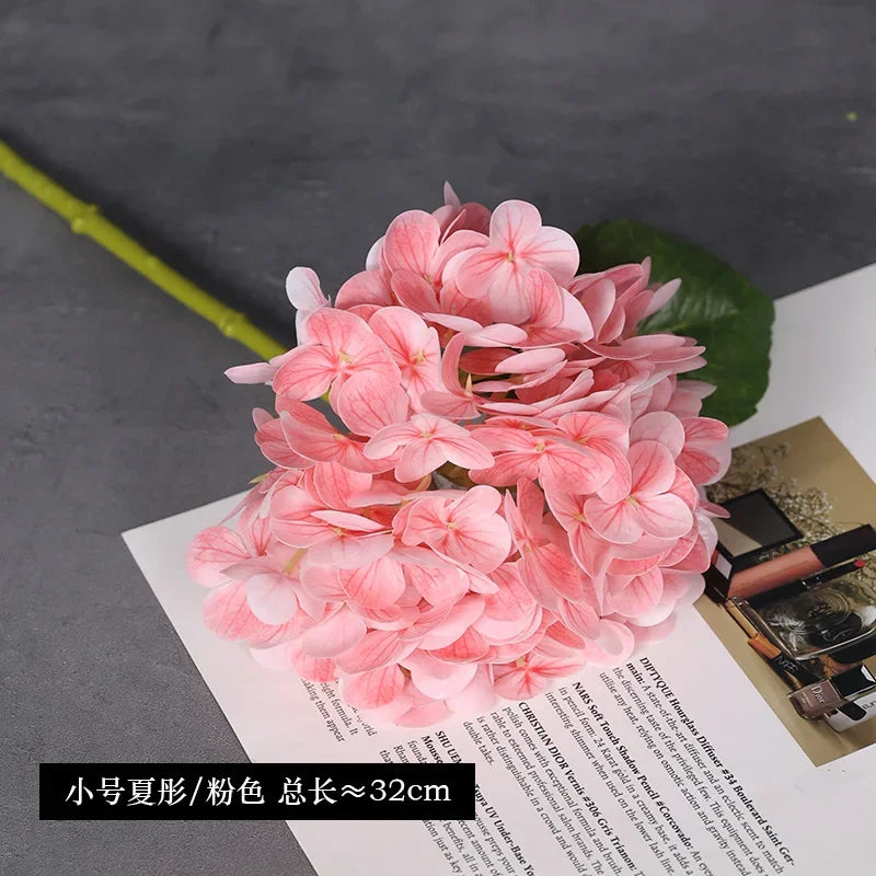 Real Touch Artificial Hydrangea Flowers, 10-Piece Latex Film Floral Set for Bridal Bouquets, Wedding Centerpieces and Home Decor
