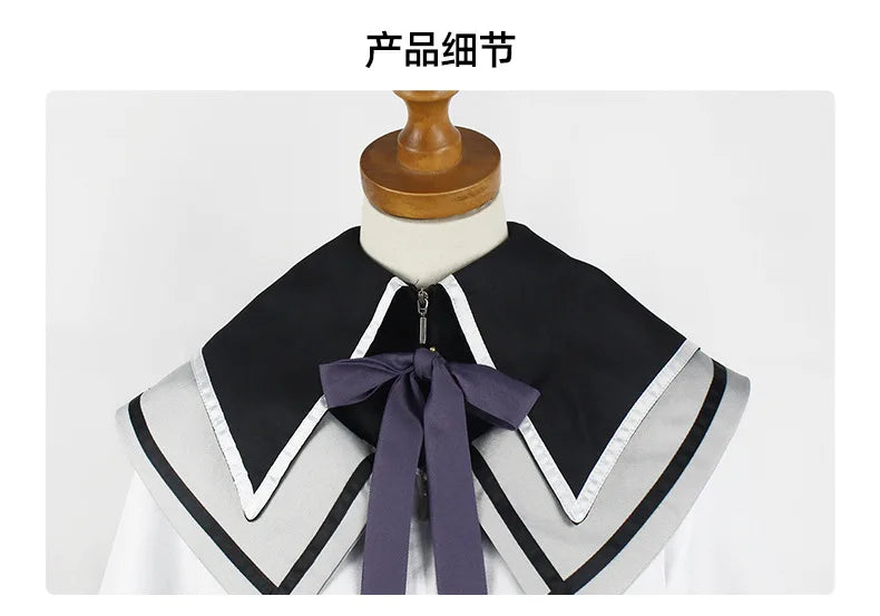 Homura Akemi Costume Set with Coat, Skirt, Bows and Stockings, Anime Cosplay Uniform with Optional 100 cm Wig for Halloween and Conventions