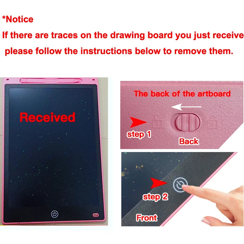 LCD Writing Tablet for Kids, 16-Inch Multicolor Erasable Drawing Board with Lock Switch, Stylus and Lanyard for Learning and Gifts