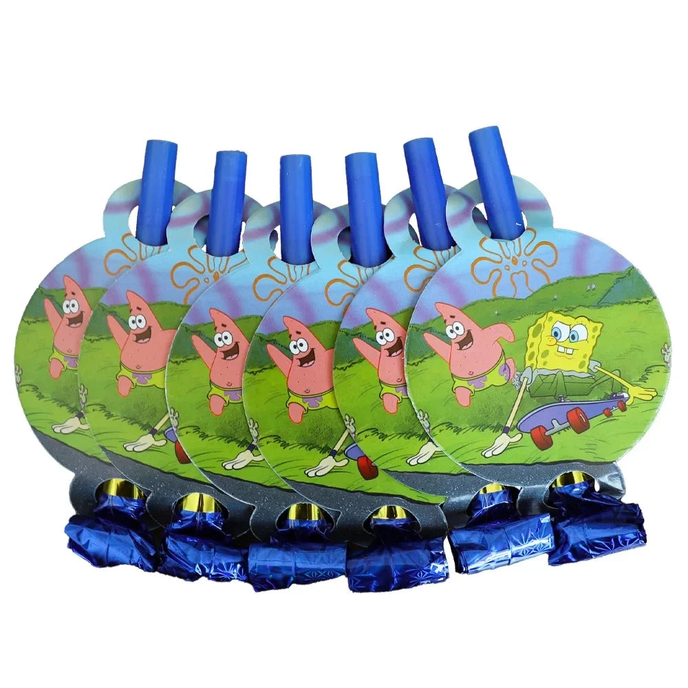 SpongeBob Birthday Party Supplies with Patrick Star, Disposable Plates, Cups, Balloons and Decoration Options for Kids Celebrations