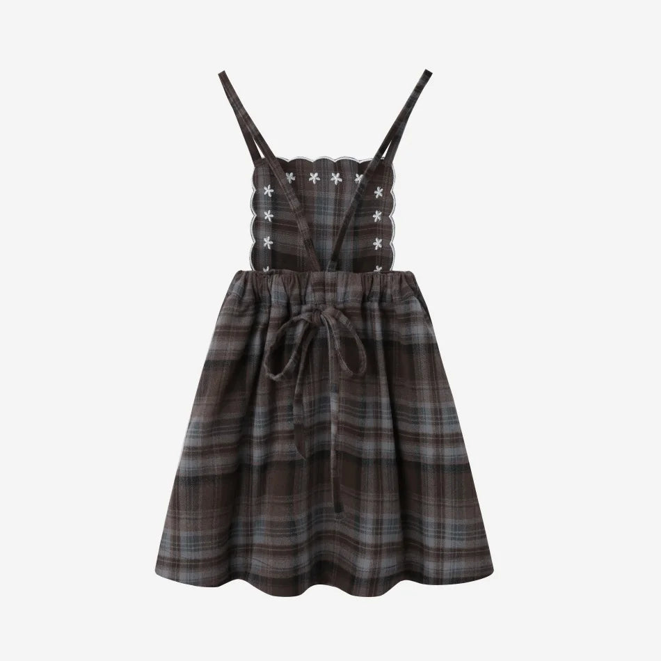 Sibling Matching Brown Plaid Clothing with Dress, Romper, Pants and Knitwear Options, AS AW26 Chestnut Styles for Babies, Kids and Teens