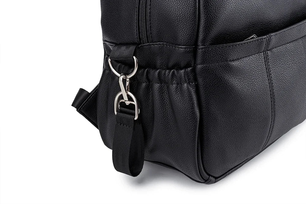 PU Diaper Bag Backpack with Zippered Storage and Front Pockets, 34 x 14 x 32 cm Baby Essentials Organizer for Parents and Everyday Outings