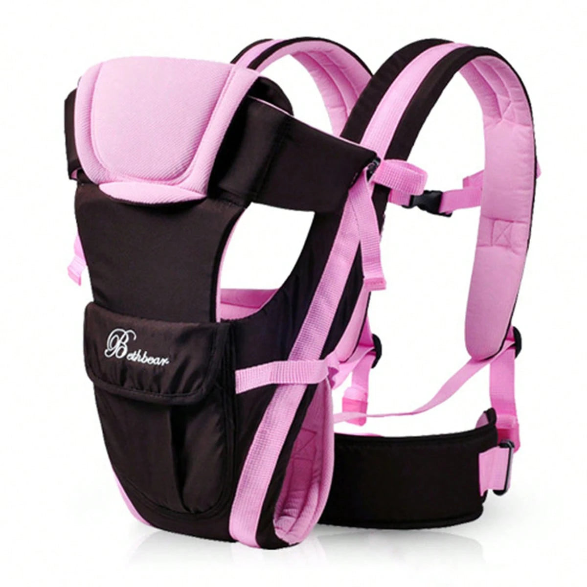 4-in-1 Baby Carrier with Adjustable Shoulder Straps and Buckle Fastenings, Structured Babywearing Carrier in Four Colors for Family Outings