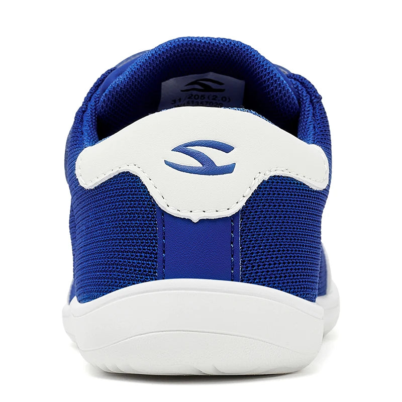 Kids Colorblock Barefoot Sneakers by HOBIBEAR with Breathable Mesh, Wide Toe Box, Zero-Drop Design and Easy Strap for Everyday Walking