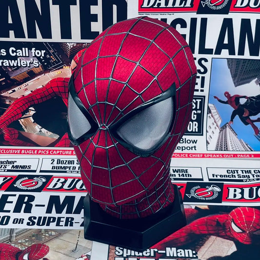 Spider-Man Cosplay Mask, Handmade Garfield-Version Inspired Collectible for Costume Photos, Halloween Events and Superhero Fan Birthday Gifts