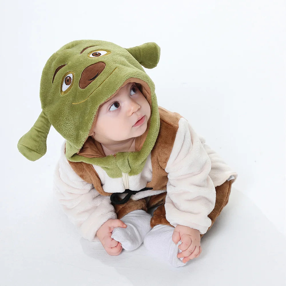 Baby Monster Costume Jumpsuit for Infants and Toddlers, Cute Kigurumi Onesie for Halloween Dress-Up, Cosplay and Family Photos, Sizes 3M–3T