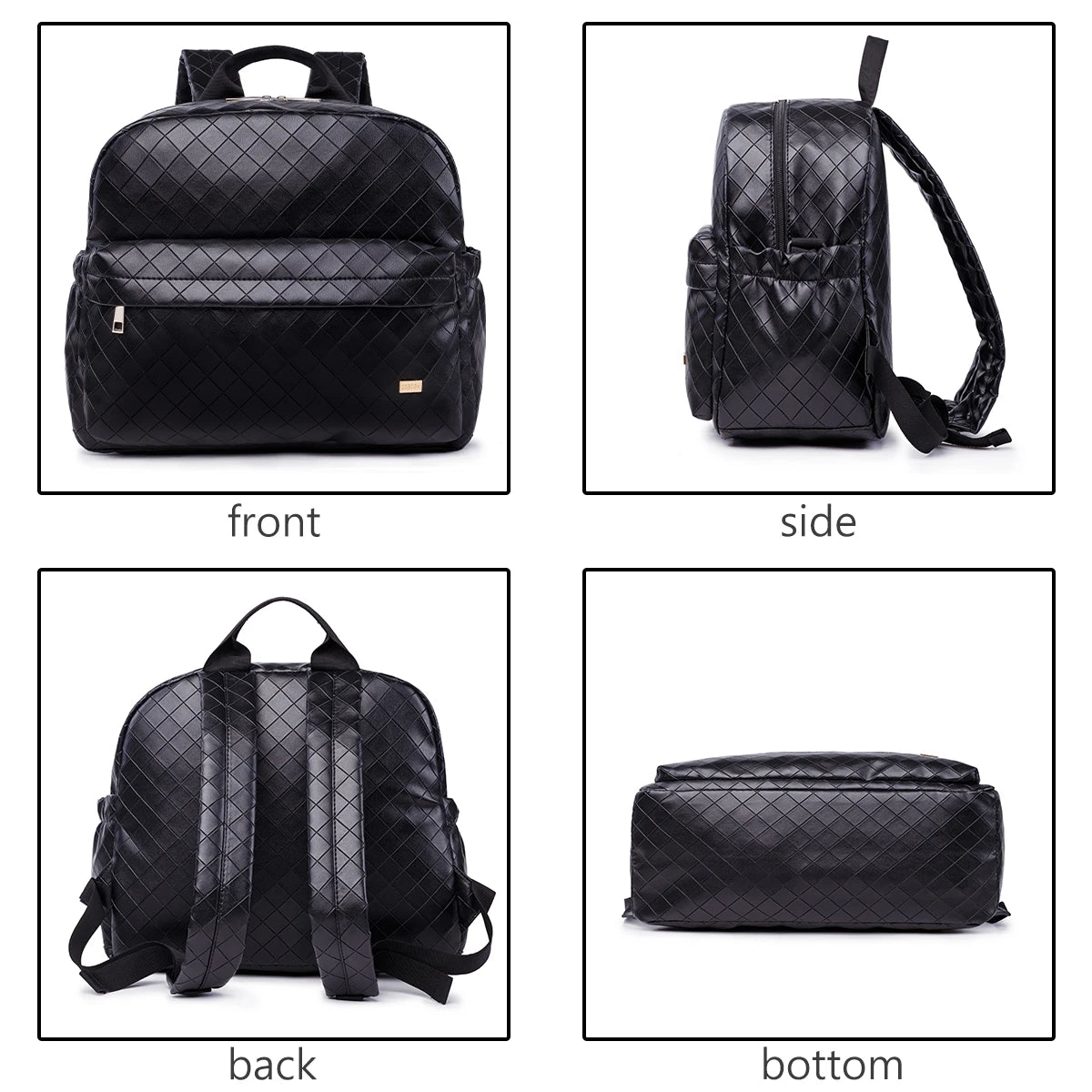 Diaper Backpack for Quick Outings, Lightweight Baby Changing Bag with Front Zip Pocket and Top Handle for Newborn Essentials