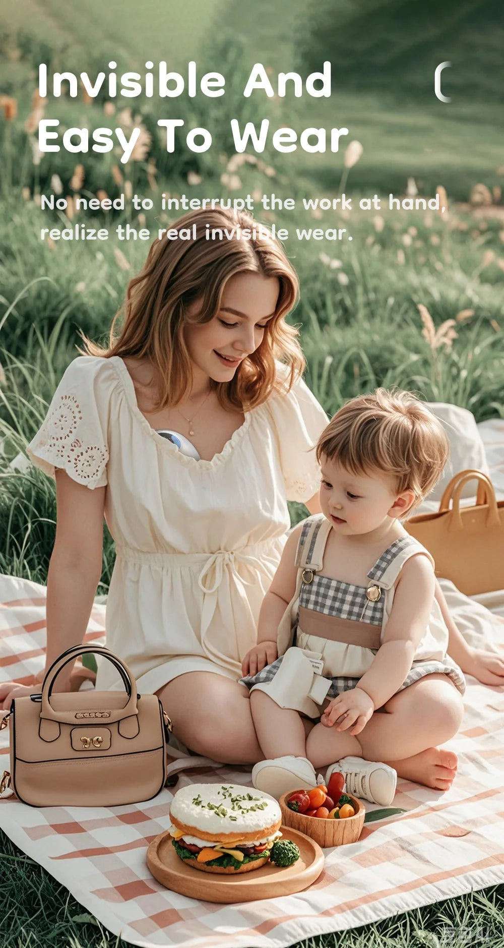 Single Wearable Breast Pump, Dr.ISLA EB46 Hands-Free Electric Milk Collector with 4 Modes, 36 Levels, LED Display and 210 mL Capacity