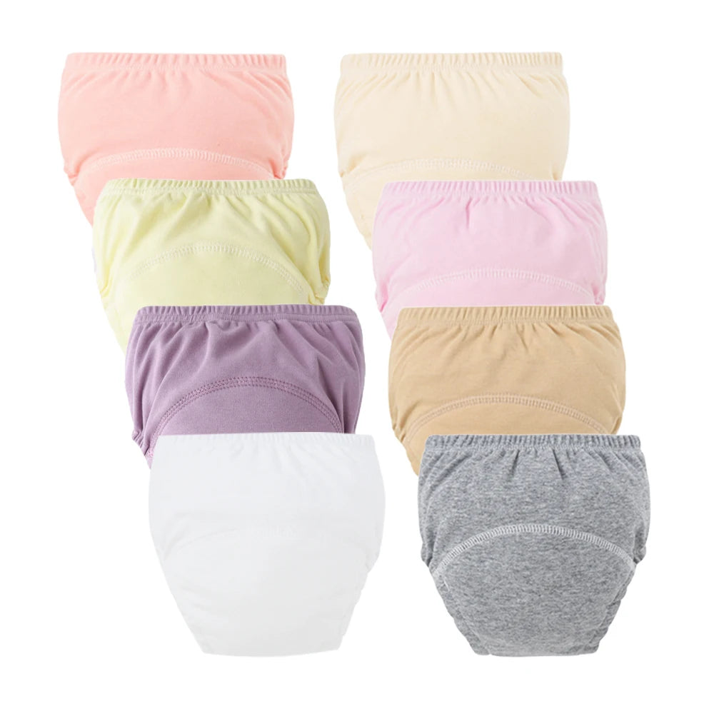 Washable Potty Training Pants Multipack, 4 or 8 Reusable Toddler Underwear Briefs with Printed Designs for Daytime Toilet Learning, Sizes S-XL