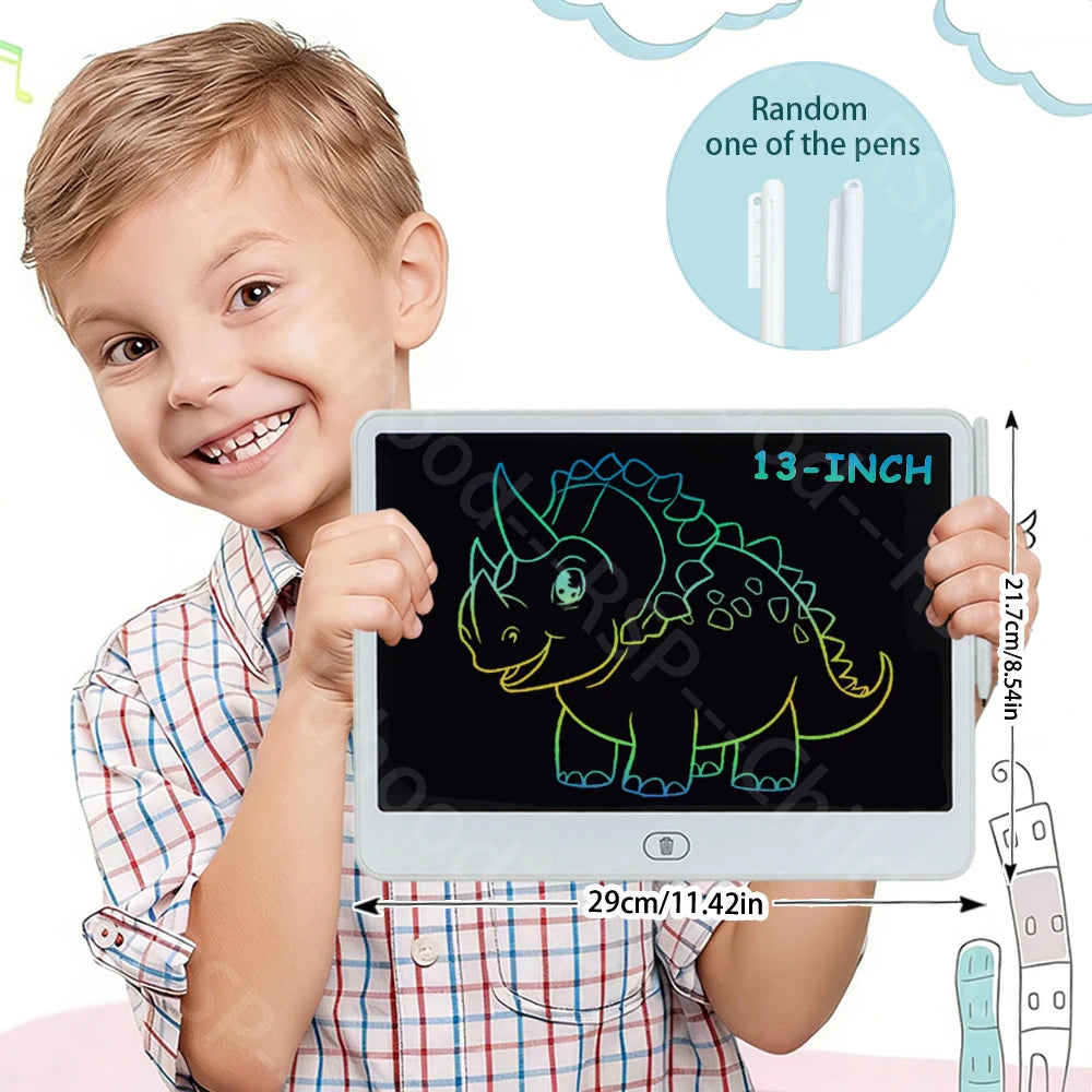 Kids LCD Doodle Tablet, 8, 11, 13 or 16-Inch Erasable Drawing and Handwriting Board with Stylus, Screen Lock and Clear Button for Creative Practice