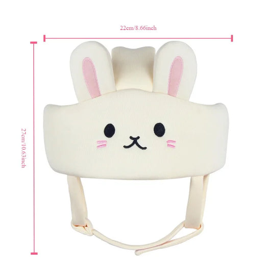 Soft Baby Headguard with Animal Designs, Cushioned Indoor Headwear for Supervised Crawling and First-Step Practice in Bunny, Bear or Koala Styles