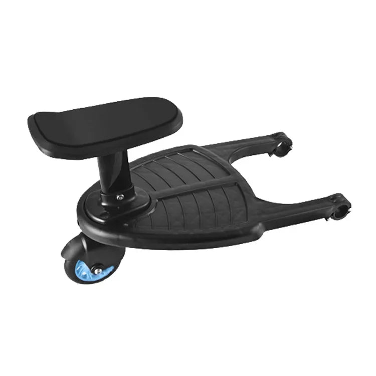 Stroller Ride-On Board with Detachable Seat, Sit or Stand Platform for a Second Child Ages 3-7, Single or Double Wheel Color Options