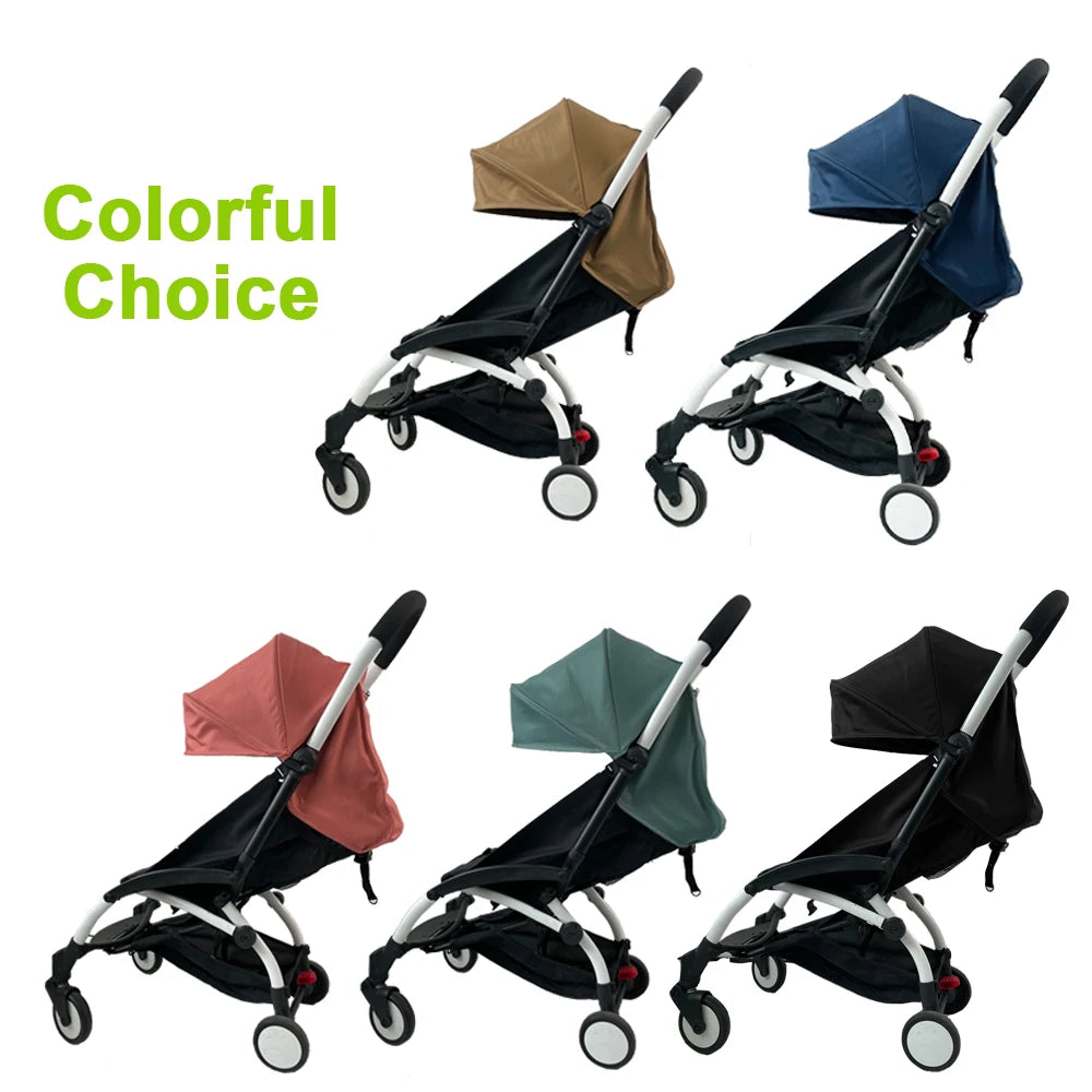 Stroller Replacement Fabric Set for Babyzen YOYO and YOYO2, MomTan Canopy with Storage Pocket and Padded Seat Cushion, Multiple Color Options