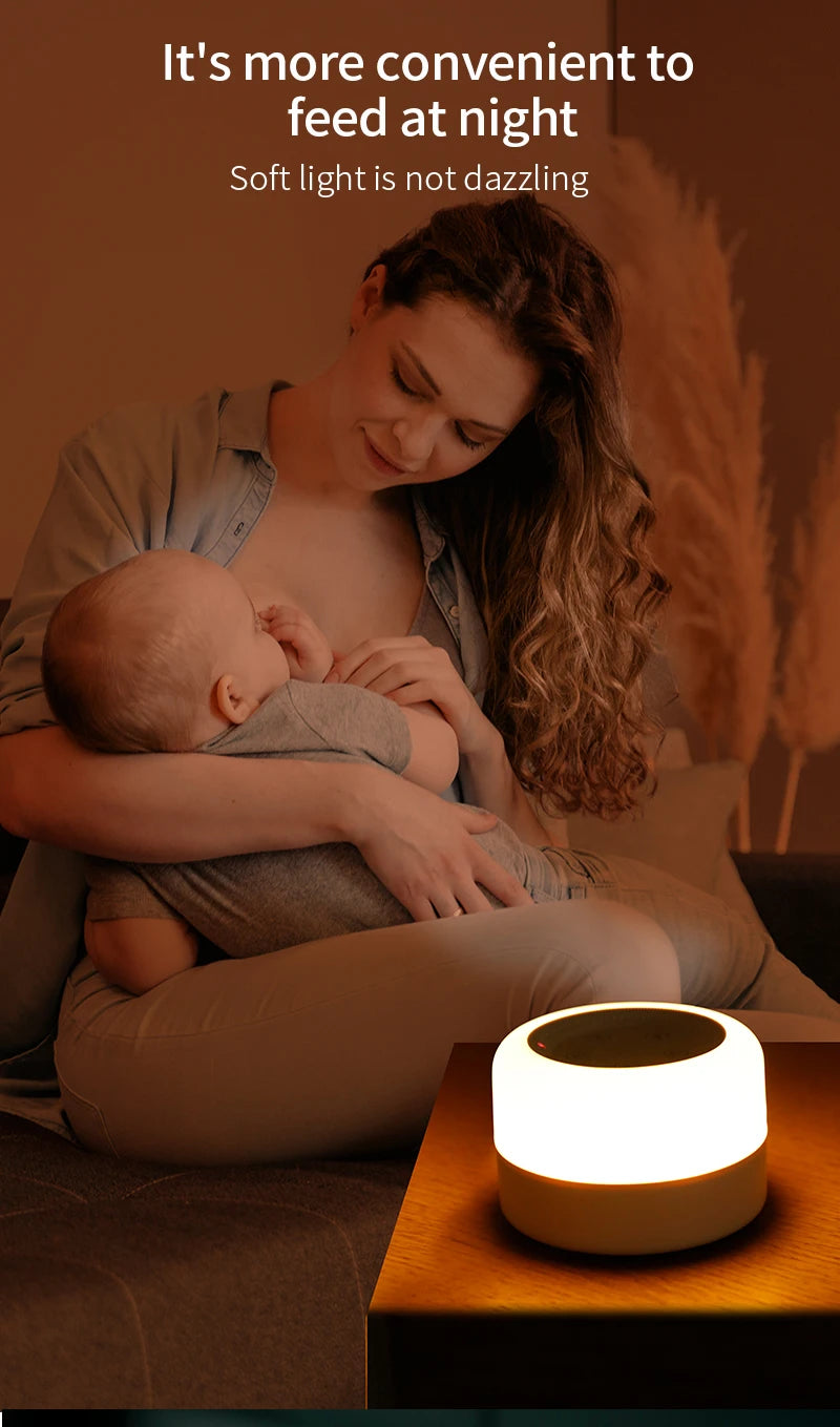 Color Light White Noise Machine with 7 Light Effects and 12 Sounds, 2000mAh Rechargeable Battery, Compact Sound Device for Nursery and Travel