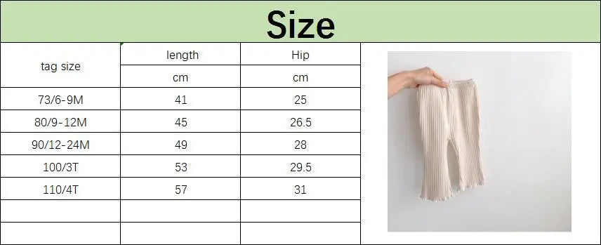 Baby Ribbed Flare Pants for Boys and Girls, Solid Color Pull-On Trousers with Flared Hems in Four Colors, Sizes 6–9M to 4T for Everyday Outfits