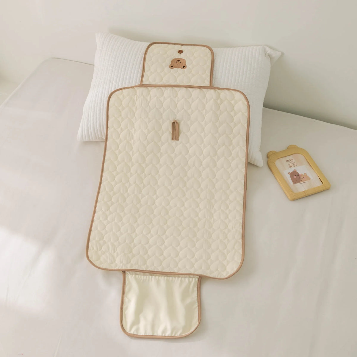 Diaper Changing Pad with Storage Pocket, PANGDUBE Foldable Waterproof Baby Changing Mat for Travel and Everyday Diaper Care in Animal Designs
