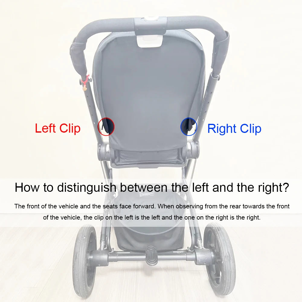Stroller Canopy Connector Clip Compatible with Cybex Mios 2/3 and Priam 3/4, Adjustable Replacement Sunshade Rod Clamp with Left or Right Options
