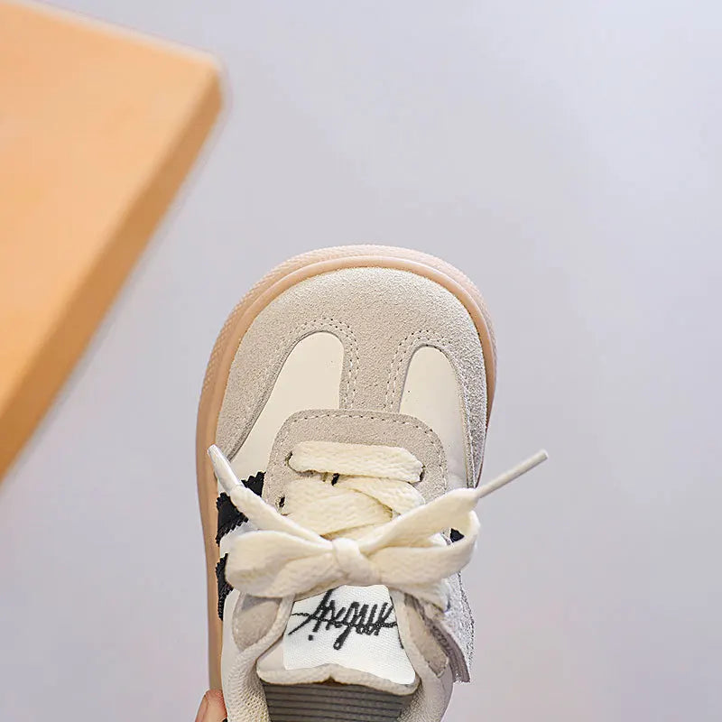 Kids' German Trainer Sneakers with Soft Soles, Anti-Slip Low-Top Casual Shoes for Boys and Girls, Spring and Fall Everyday Wear