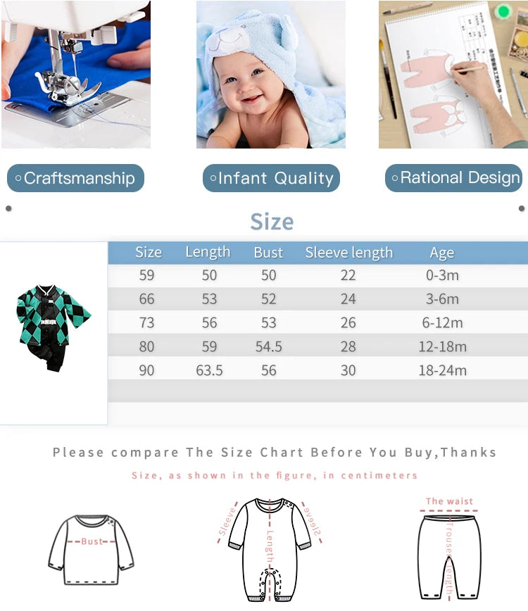 Baby Cosplay Romper with Anime-Inspired Layered Outfit Styling, Long Sleeve Cotton Infant Costume for Boys and Girls Photos and Halloween, 59-90 cm