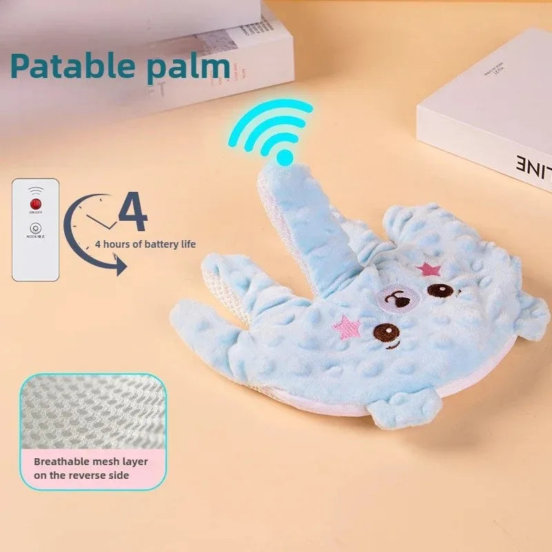 Hand-Shaped Remote Control Plush Toy with Animal Face, Rechargeable Inner Core, Adjustable Settings and Charging Cable for Adult-Operated Use