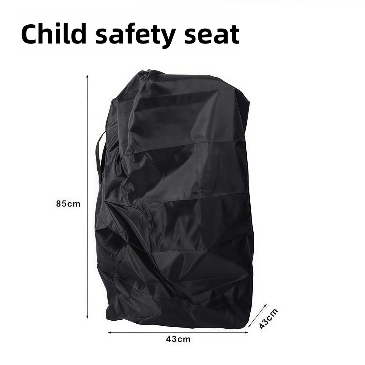 Folded Stroller Storage Bag with Drawstring Closure, Black Dust Cover in Three Sizes for Pushchair Packing, Home Storage and Family Trips