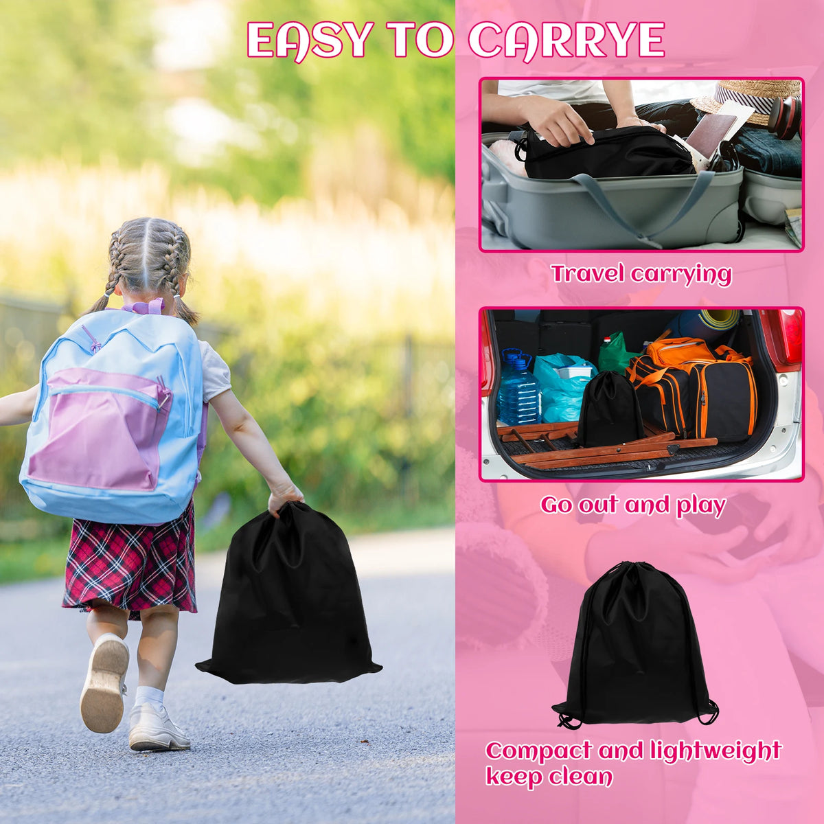 Portable Inflatable Kids Chair Cushion with PVC and Mesh Construction, Black Red or Blue Travel Seat Pad for Supervised Non-Vehicle Seating